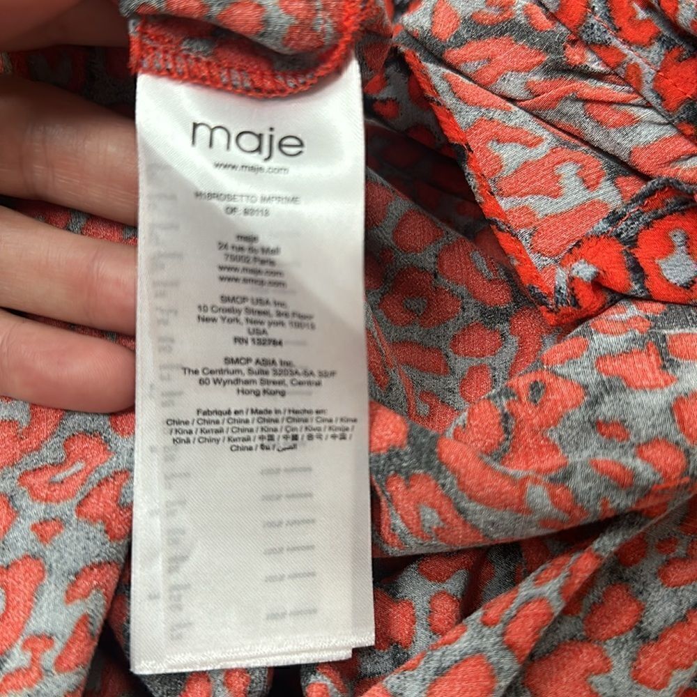 Maje Ruffle-Trimmed Leopard-Print Crepe Mini Wrap… - image 8